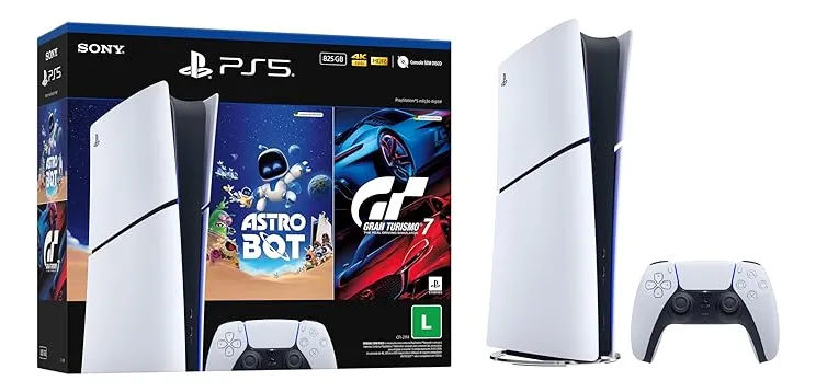 Imagem ilustrativa de um jovem jogando videogame em um ambiente gamer moderno, com iluminação LED e setup otimizado para desempenho e conforto. Representa a experiência imersiva proporcionada por consoles de última geração e ajuda a contextualizar a análise sobre comprar ou não um console em promoção em 2026.